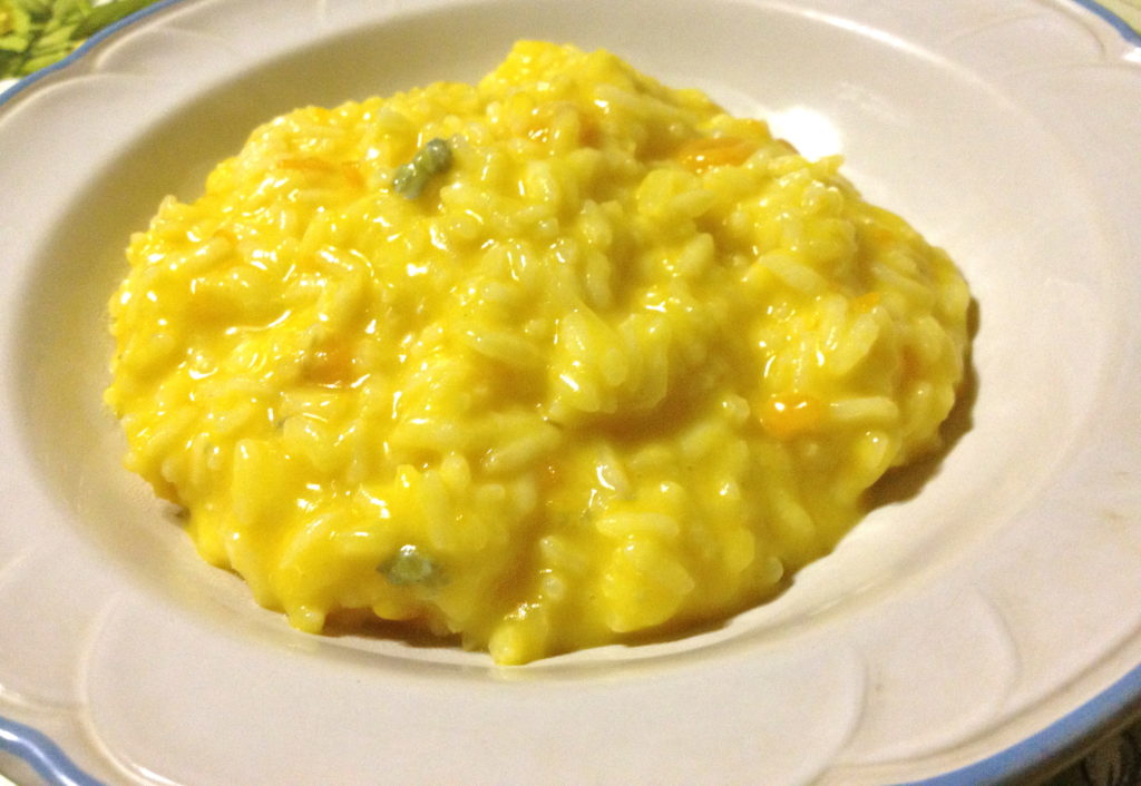 riso con zucca e gorgonzola